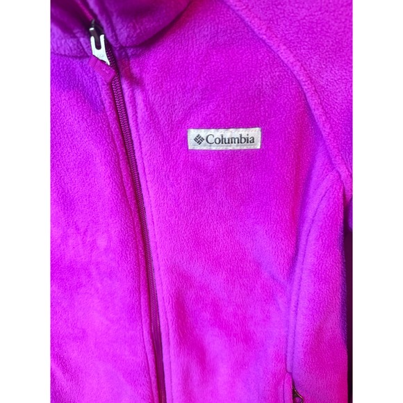 Columbia Kids Purple Fleece Full Zip Jacket Size L 14 16 - Picture 3 of 9